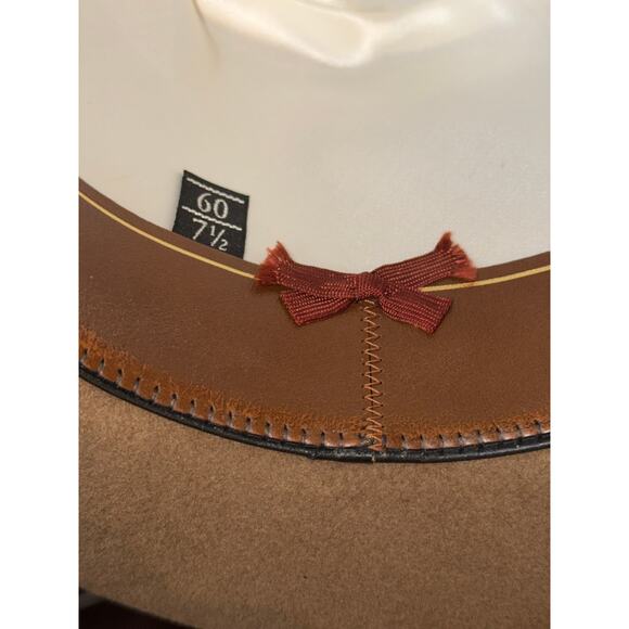 Optimo Chicago Premium Beaver Felt Fedora – Size 7½ (60 cm)Camel/Brown Wide Brim - Picture 7 of 11